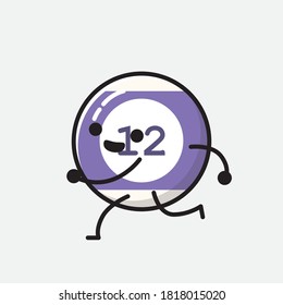 Eine Illustration von Cute Billiard Ball Vector Character