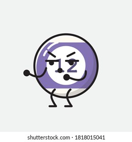 An illustration of Cute Billiard Ball Vector Character