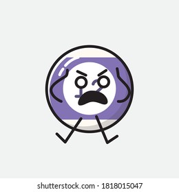 An illustration of Cute Billiard Ball Vector Character