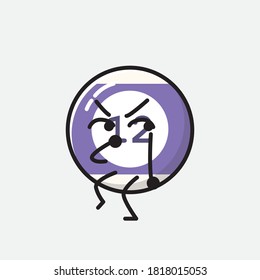 An illustration of Cute Billiard Ball Vector Character