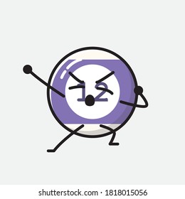 Eine Illustration von Cute Billiard Ball Vector Character