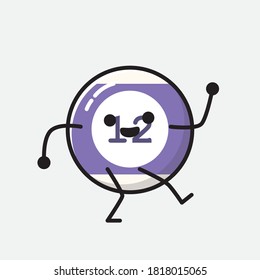 An illustration of Cute Billiard Ball Vector Character