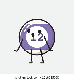 Ilustración del carácter de vector de bolas de Billiard