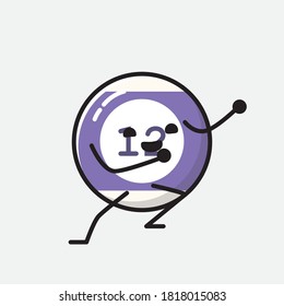 An illustration of Cute Billiard Ball Vector Character