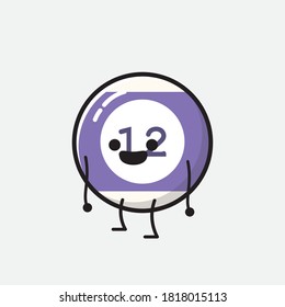 An illustration of Cute Billiard Ball Vector Character