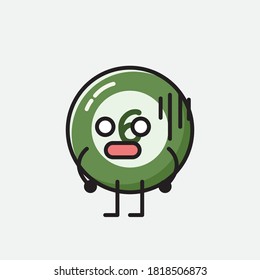 An illustration of Cute Billiard Ball Vector Character