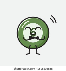 An illustration of Cute Billiard Ball Vector Character