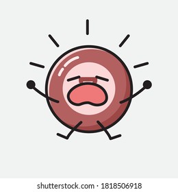 An illustration of Cute Billiard Ball Vector Character