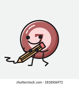 An illustration of Cute Billiard Ball Vector Character