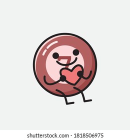 An illustration of Cute Billiard Ball Vector Character