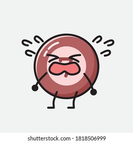 An illustration of Cute Billiard Ball Vector Character