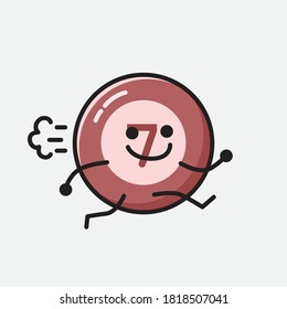 An illustration of Cute Billiard Ball Vector Character