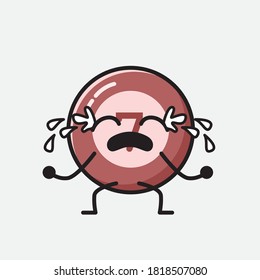 An illustration of Cute Billiard Ball Vector Character