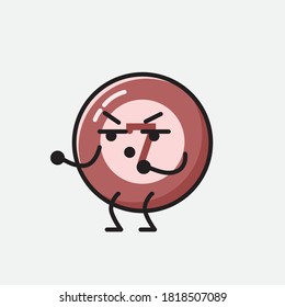 An illustration of Cute Billiard Ball Vector Character