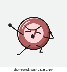 An illustration of Cute Billiard Ball Vector Character