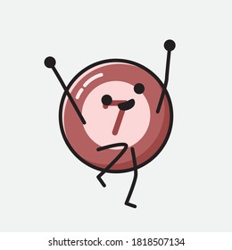 An illustration of Cute Billiard Ball Vector Character