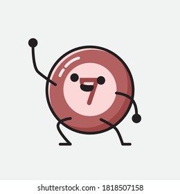 Eine Illustration von Cute Billiard Ball Vector Character
