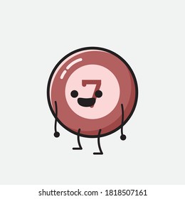 An illustration of Cute Billiard Ball Vector Character