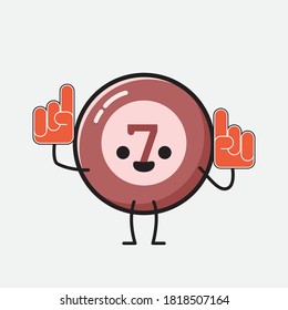 An illustration of Cute Billiard Ball Vector Character