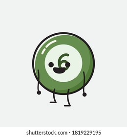 An illustration of Cute Billiard Ball Vector Character