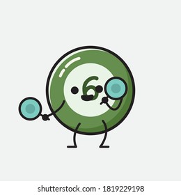 Eine Illustration von Cute Billiard Ball Vector Character