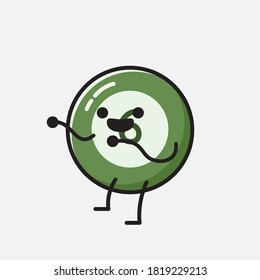 An illustration of Cute Billiard Ball Vector Character