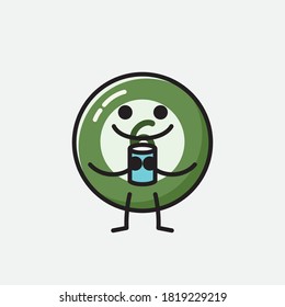 An illustration of Cute Billiard Ball Vector Character