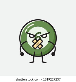 An illustration of Cute Billiard Ball Vector Character