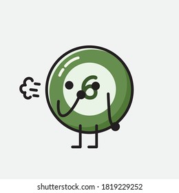 An illustration of Cute Billiard Ball Vector Character