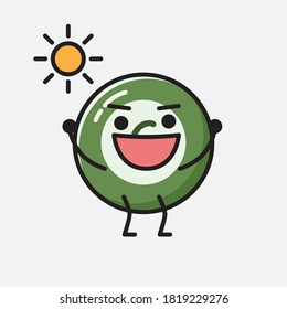 An illustration of Cute Billiard Ball Vector Character