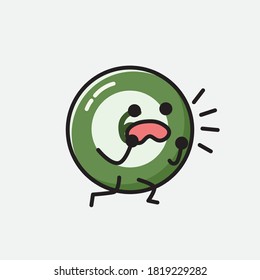 An illustration of Cute Billiard Ball Vector Character