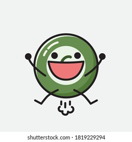 An illustration of Cute Billiard Ball Vector Character
