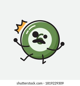 An illustration of Cute Billiard Ball Vector Character