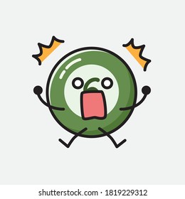 An illustration of Cute Billiard Ball Vector Character