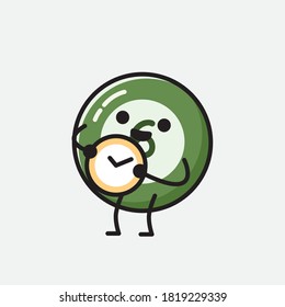 An illustration of Cute Billiard Ball Vector Character