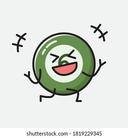 An illustration of Cute Billiard Ball Vector Character