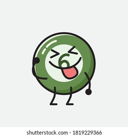 An illustration of Cute Billiard Ball Vector Character