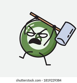 An illustration of Cute Billiard Ball Vector Character