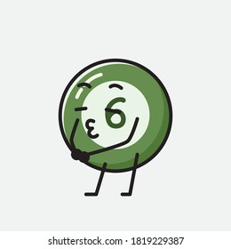 Eine Illustration von Cute Billiard Ball Vector Character