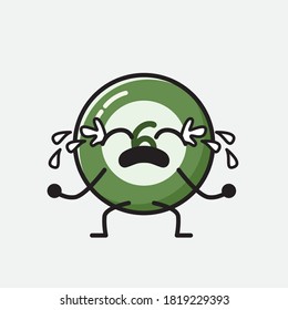 An illustration of Cute Billiard Ball Vector Character