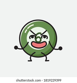 An illustration of Cute Billiard Ball Vector Character