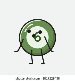 An illustration of Cute Billiard Ball Vector Character