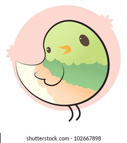 Illustration of a cute bird.