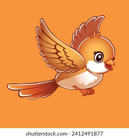 Illustration of a cute bird