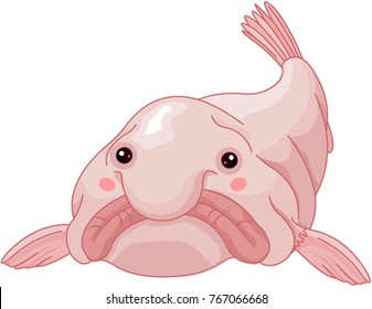 Illustration Of Cute Blob Fish