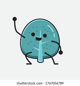 An illustration of Cute Blue Tree Vector Character