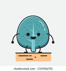 An illustration of Cute Blue Tree Vector Character