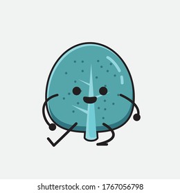 An illustration of Cute Blue Tree Vector Character