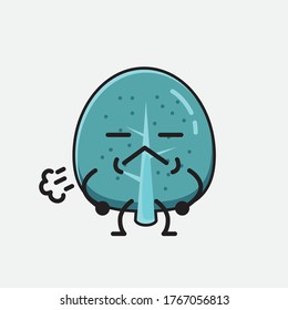 An illustration of Cute Blue Tree Vector Character