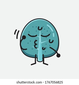 An illustration of Cute Blue Tree Vector Character